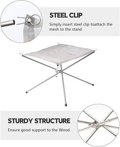 Brasero d'extérieur portable moderne en métal, alimenté aux granulés de bois, 22 pouces, pliable, autoportant, thermolaqué pour le camping - Product Image 3