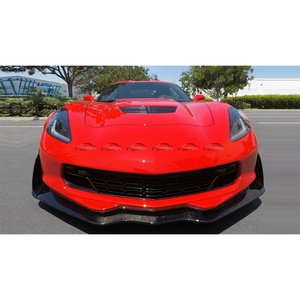 Alerón delantero de fibra de carbono para parachoques de coche Stage 3, tipo Winglet Splitter Lip, para Chevy Corvette C7 2013+ - Product Image 3