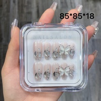 Boîte d'emballage pour ongles personnalisée en usine, impression de logo, faux ongles réutilisables, ongles pressés faits à la main, vente en gros, prise en charge OEM ODM