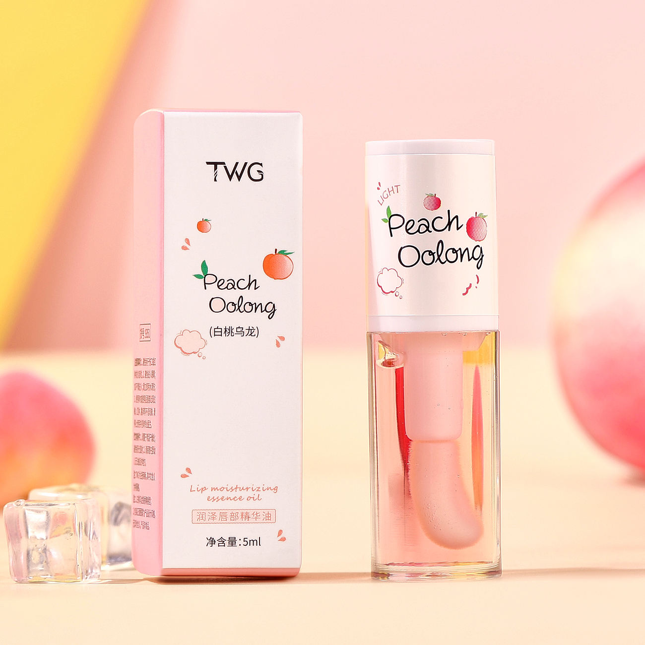 8052 TWG ไวท์พีชอู่หลง มอยส์เจอร์ไรซิ่ง ลิป เอสเซนส์ ออยล์ 5มล