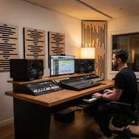 Paneles Acústicos de Diseño Moderno, Paneles de Madera y Espuma Akupanel para Difusión Acústica y Aislamiento Acústico para Estudio de Grabación, Aula de Música