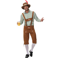 Ensemble chemise à bretelles et pantalon noir pour femme M-XL, costume de fête de la bière allemande Oktoberfest, 100% polyester imprimé par sublimation