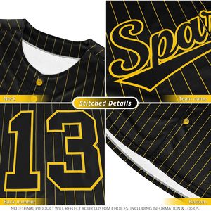 Jersey de béisbol Hip Hop personalizado para hombres, mujeres y jóvenes con rayas bordadas, nombre, número, logotipo, conjuntos personalizados - Product Image 6