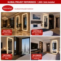 Miroir de salle de bain LED sans cadre Fullkenlight, vertical, intelligent, à intensité variable, tactile, miroir de vanité haut de gamme pour hôtel