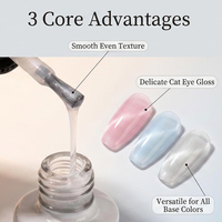 Vernis à ongles gel effet œil de chat transparent 12 couleurs, application en une étape, sans TPO ni HEMA, marque privée, vente en gros