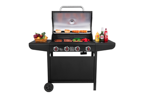 Modern Commercial Kitchen Barbecue Rack Stainless Steel With Cabinet Wheels Gas <b>Grills</b> - Product Image 5