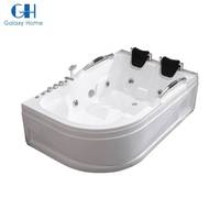 Baignoire de massage intérieure autoportante en acrylique au design moderne Baignoire spa à remous avec oreiller 1 ensemble de baignoire d'hydromassage