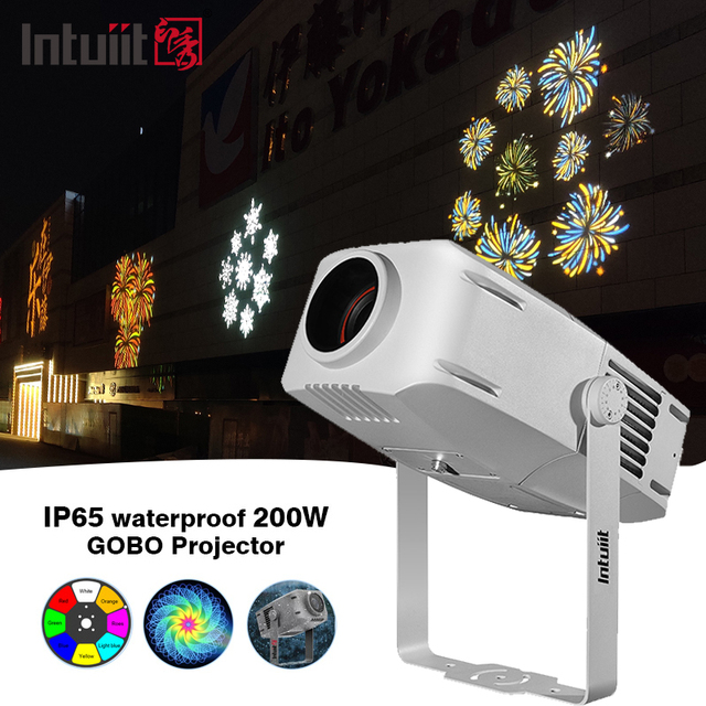 LED 200W RGBW Outdoor IP65 Gobo Projection Projector Lighting with DMX512 Control