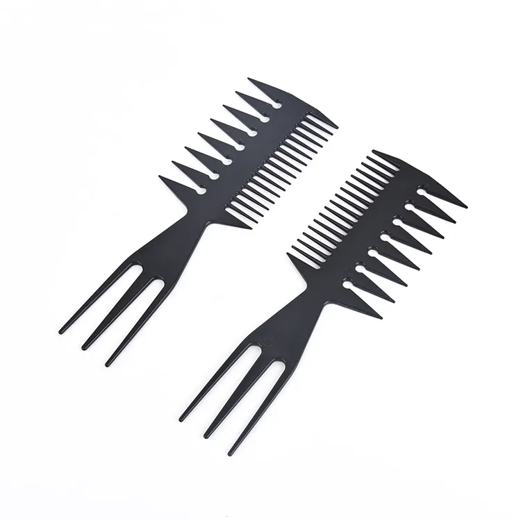 Private Label Customization Black Plastic Comb Professional Comb Men Styling Tool Barber Hair Comb