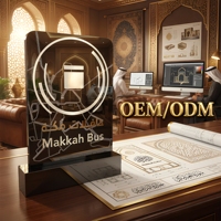 Trophée de luxe personnalisé plaqué or Makkah Bus Award, plaque métallique prestigieuse pour les récompenses d'excellence en matière de transport