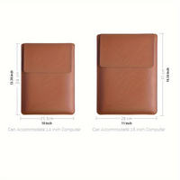 Ensemble de housses pour ordinateur portable en cuir PU avec logo personnalisé, sacoche d'ordinateur portable légère et portable pour MacBook