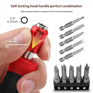 Đa chức năng Công nghiệp Chrome screwdriver <span class=keywords><strong>bit</strong></span> 1/4 inch Ratchet xử lý OEM tự khóa cơ khí sửa chữa thiết bị điện tử DIY - Product Image 3