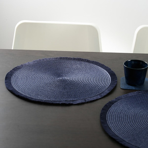 Napperons tissés pour Tables à manger, ensembles <span class=keywords><strong>de</strong></span> tapis ronds en lin et <span class=keywords><strong>macramé</strong></span> - Product Image 1