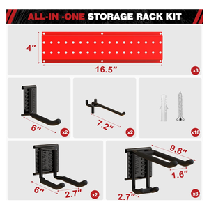 Organizzatore di attrezzi per Garage porta-pala <span class=keywords><strong>a</strong></span> parete portabicchieri adatto per l'organizzazione di Garage e attrezzi da giardino - Product Image 2