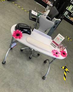 Muebles <span class=keywords><strong>de</strong></span> salón <span class=keywords><strong>de</strong></span> belleza <span class=keywords><strong>de</strong></span> estación pequeña moderna <span class=keywords><strong>de</strong></span> lujo Fabricantes Plegable White Tech Spa Nail Table Manicure Technician's Wood - Product Image 5