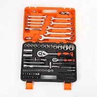 82 pièces 1/4 "1/2" clé à cliquet multi-douille ensemble d'outils ensembles de réparation de vélos ménage 82 In1 boîte à outils en plastique