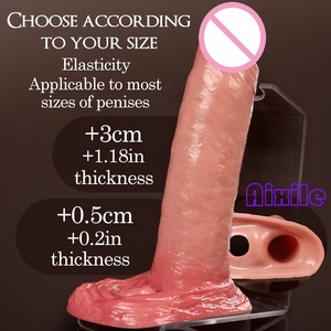 Manchon de pénis souple, gaine pour pénis, agrandisseur de pénis, retardateur d'éjaculation, amélioration de l'érection, jouets sexuels pour adultes, pour couples avec anneau pénien - Product Image 2