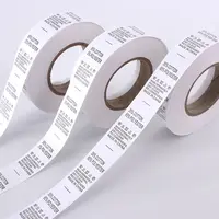 Wenbeir etiqueta personalizada de códigos de barras impressão etiqueta de lavagem para roupas de bebê