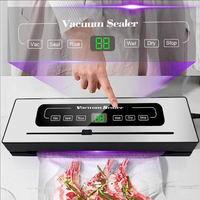 Machine de mise sous vide et de conservation des aliments ; Scelleuse sous vide portable à usage domestique, double fonction (sèche et humide) ; Matériaux en acier inoxydable