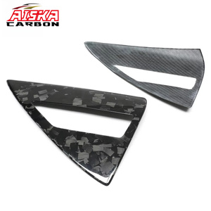 AISKA ฝาครอบพอร์ตชาร์จคาร์บอนไฟเบอร์แบบฟอร์จ ผิวเงา/ผิวด้าน ฝาครอบไฟท้ายด้านข้างคาร์บอนแห้ง สำหรับรถยนต์เทสล่า รุ่น Y และรุ่น <span class=keywords><strong>3</strong></span> - Product Image 5