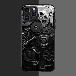 <span class=keywords><strong>Coque</strong></span> de téléphone en verre dur mince à engrenage mécanique pour Samsung S22 Ultra S23 S24fe S25 <span class=keywords><strong>coque</strong></span> arrière de téléphone anti-rayures tout compris - Product Image 6