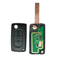 3 düğmeli sormak 433MHz katlanır uzaktan anahtar Fob Citroen 41a 46 çip HU83 VA2 Citroen & Peugeot araçlar için 0536 modu