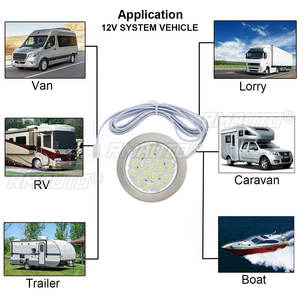 2-8PCS 12V LED Plafonnier Encastré pour Éclairage Intérieur de Voiture, Plafonnier de Toit, Lampe de Placard pour Camping-car, Remorque, Bateau - Product Image 3