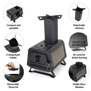 Nuevo diseño portátil Multi combustible al aire libre hogar Camping Cocina Barbacoa plegable <span class=keywords><strong>leña</strong></span> estufa <span class=keywords><strong>de</strong></span> cohete sin humo - Product Image 3