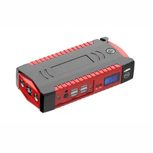 12V 8000mAh Jump Starter with Air Compressor Lithium Battery 4-in-1 Emergency Car Kits Safety Hammer Belt Cutter Charger Pack