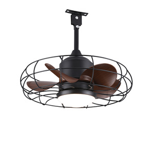 Lámpara <span class=keywords><strong>de</strong></span> <span class=keywords><strong>Ventilador</strong></span> Eléctrico LED Moderna Retro para Exteriores, DC 110V, 5 Ventiladores, Impermeable, para Toldo, Gazebo, Sala <span class=keywords><strong>de</strong></span> Luz Solar, Lámpara Colgante con Control Remoto - Product Image 6
