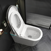 WC intelligent japonais à ouverture automatique, allongé, avec capteur de pied pour le chasse d'eau, bidet électrique intelligent