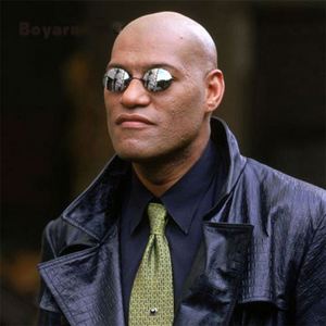 Boyarn – Mini lunettes de soleil sans monture Uv400 pour hommes, à Clip sur le nez, lentille ronde, Hacker Empire <span class=keywords><strong>Matrix</strong></span> Morpheus, Vintage - Product Image 1