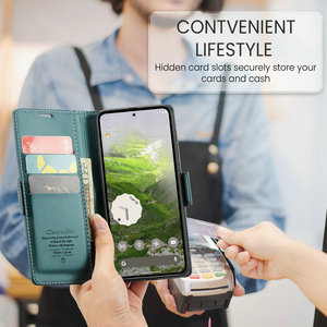 Caseme เคสหนังเรียบสำหรับ Google Pixel 9 <span class=keywords><strong>9Pro</strong></span> 9proxl 7A 8A 8 8 8 Pro เคสแบบธุรกิจมีขาตั้งสำหรับ Google Pixel 9กระเป๋าสตางค์ - Product Image 3