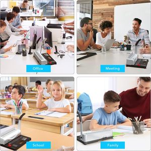 Zequa 21-lỗ lược máy tính ràng buộc Hướng dẫn sử dụng 450 Sheets công suất cho Lược bindings gai chất kết dính cho thư Kích thước A4-A5 giấy - Product Image 3