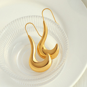 <b>Gold</b> Geometric Drop <b>Earrings</b> Zinc Alloy EH257 Fashion <b>Dangle</b> <b>Earrings</b> - Product Image 2