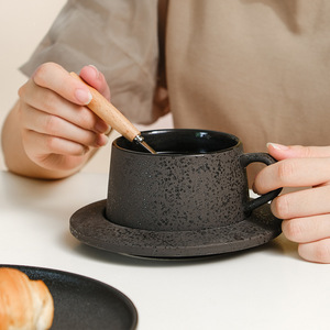 Ensemble de tasses à café en céramique rétro japonaise, créatives, compatibles avec le micro-ondes et le lave-vaisselle, en porcelaine, pour cappuccino et <span class=keywords><strong>latte</strong></span>, design vintage - Product Image 3