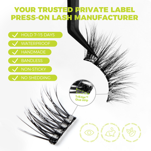 ZM 7-15 jours, cils vegan imperméables à coller, sans colle, cils en PBT coréens, cils en grappe pré-collés, kit d'extension de cils DIY - Product Image 2