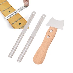 Couteau à rainures <span class=keywords><strong>pour</strong></span> <span class=keywords><strong>guitare</strong></span>, <span class=keywords><strong>grattoir</strong></span> à rainures de chevalettes, outil de réparation de luthier <span class=keywords><strong>pour</strong></span> instruments de musique avec manche en bois - Product Image 3