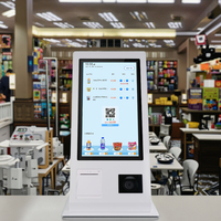 11.6 15.6 17.3 18.5 21.5 23.8 27 32 pouces Windows Touch POS 58mm Imprimante intégrée A4 Qr Scanner Système de commande Kiosque libre-service