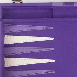 Personalizzato Personalizzato di Lusso 19 "21" bordo del Backgammon viola con <span class=keywords><strong>dama</strong></span> pezzi di gioco Set per turco - Product Image 3