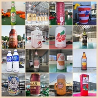 Modèle géant de canette de bière gonflable personnalisée pour l'extérieur, impression UV personnalisée du logo, canette de boisson gonflable pour la publicité d'événements de marque