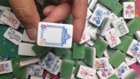 Lot en gros personnalisé de 160 tuiles épaisses de Mahjong américain en acrylique à 2 couches avec sac de rangement en toile – Direct Usine