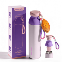 Bouteille d'eau sport isotherme en acier inoxydable 650 ml avec logo personnalisé, idéale pour les filles, les femmes, le yoga, la gym, la randonnée et les activités de plein air