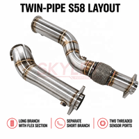 Kit de Downpipe S58 Twin Fatboy pour BMW M3 G80 M4 G82 M2 G87 3.0L en Acier Inoxydable 304 – Amélioration des Performances d'Échappement