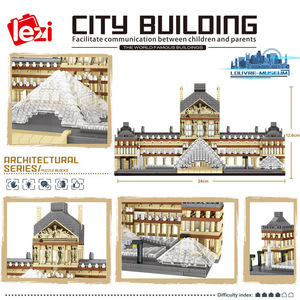 <span class=keywords><strong>Bloques</strong></span> de Construcción de Plástico ABS Zhegao Louvre LZ8040, Rompecabezas de Micropartículas, Edificios Famosos, Decoración de Escritorio, Juguete DIY - Product Image 3