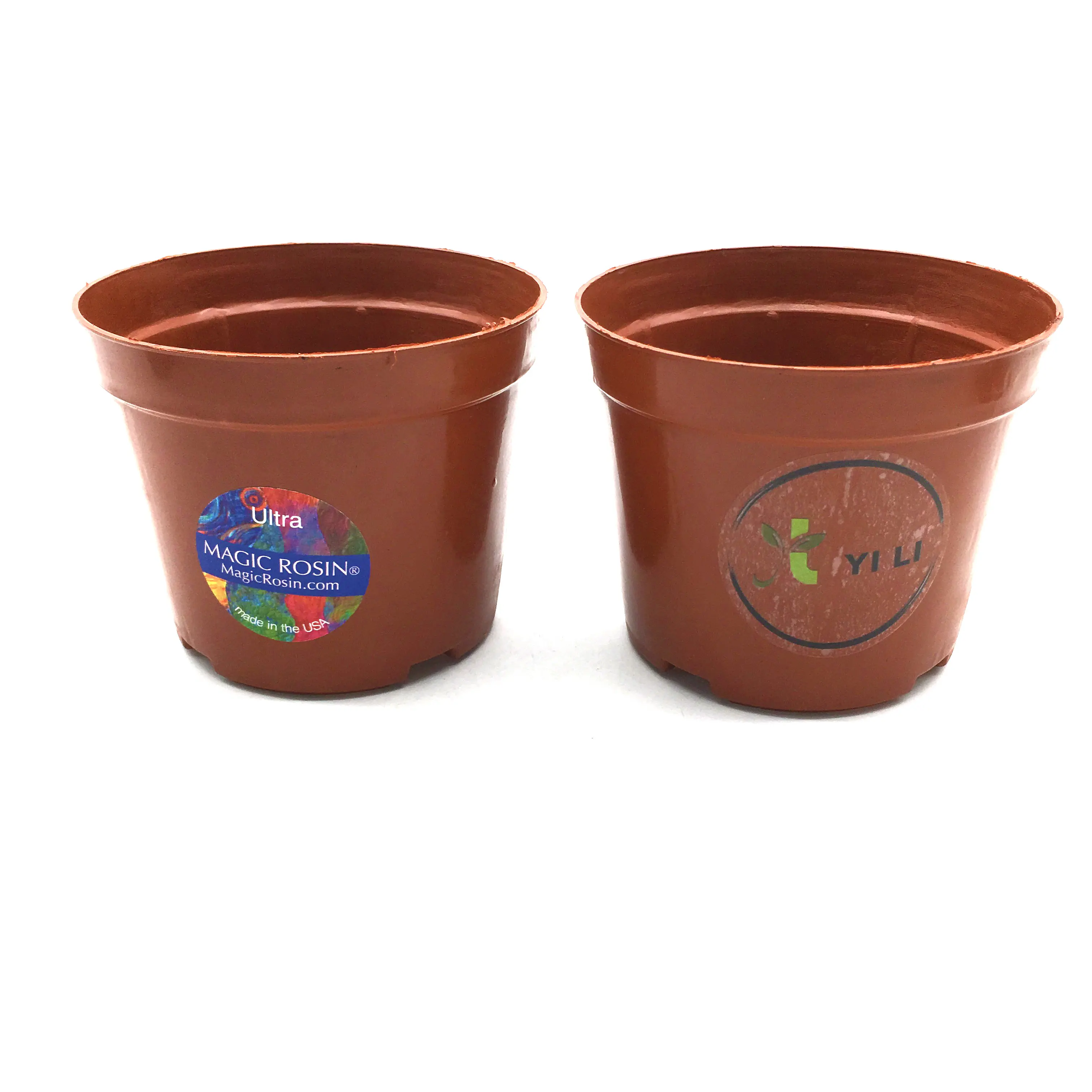 Pot de fleur en plastique, bac à plantes, pépinière avec étiquette, vente en gros, pièces