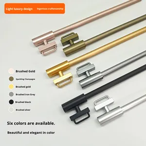 HYFP <span class=keywords><strong>Tringle</strong></span> de rideau pliable moderne et simple en alliage d'aluminium durable, 2,0 mm, 6 m de longueur, 0,8 cm de diamètre, accessoires silencieux - Product Image 1