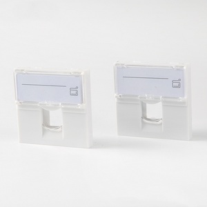 Chất lượng tốt nhất 45*45 mét cổng duy nhất <span class=keywords><strong>RJ45</strong></span> Cat6A toolless kết nối Ethernet Jack <span class=keywords><strong>Keystone</strong></span> Jack pháp faceplate - Product Image 1