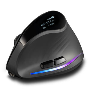 ZELOTES Nouvelle souris verticale ergonomique <span class=keywords><strong>F35C</strong></span> 4000 DPI 2.4G Bt Souris sans fil programmable RGB avec écran - Product Image 1