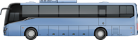 Autocars interurbains transfrontaliers longue distance Sunlong Fuel Power Coach avec assistance à la conduite intelligente ADAS, Euro 4, 45 places